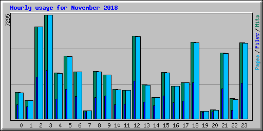 Hourly usage for November 2018
